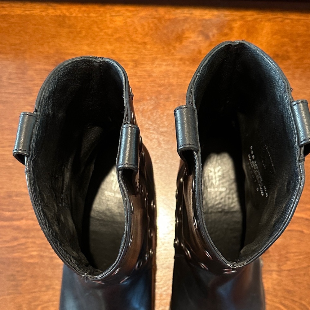 Frye Black Studded Ankle Boots - Picture 2 of 14